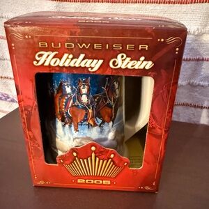 Vintage Budweiser Holiday Stein Series Box - 2005